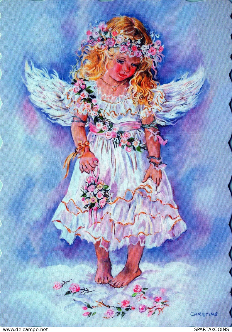 ANGELO Buon Anno Natale Vintage Cartolina CPSM #PAJ173.A - Angels