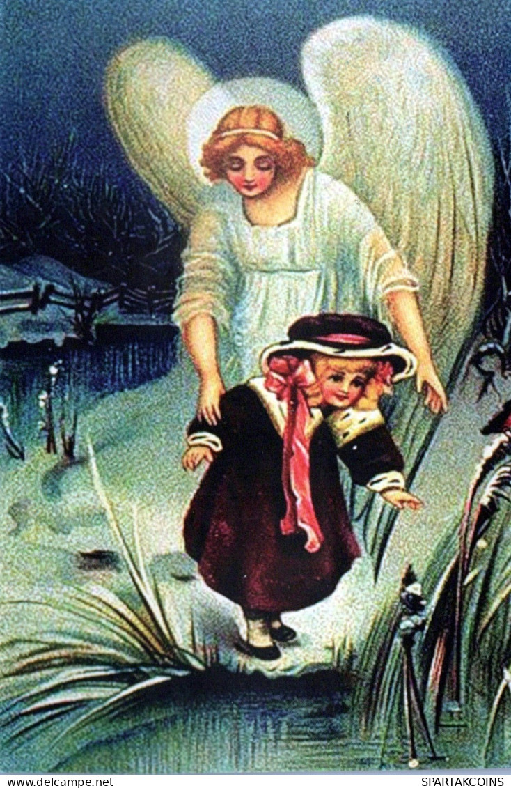 ENGEL WEIHNACHTSFERIEN Feiern & Feste Vintage Ansichtskarte Postkarte CPSM #PAJ140.A - Angels