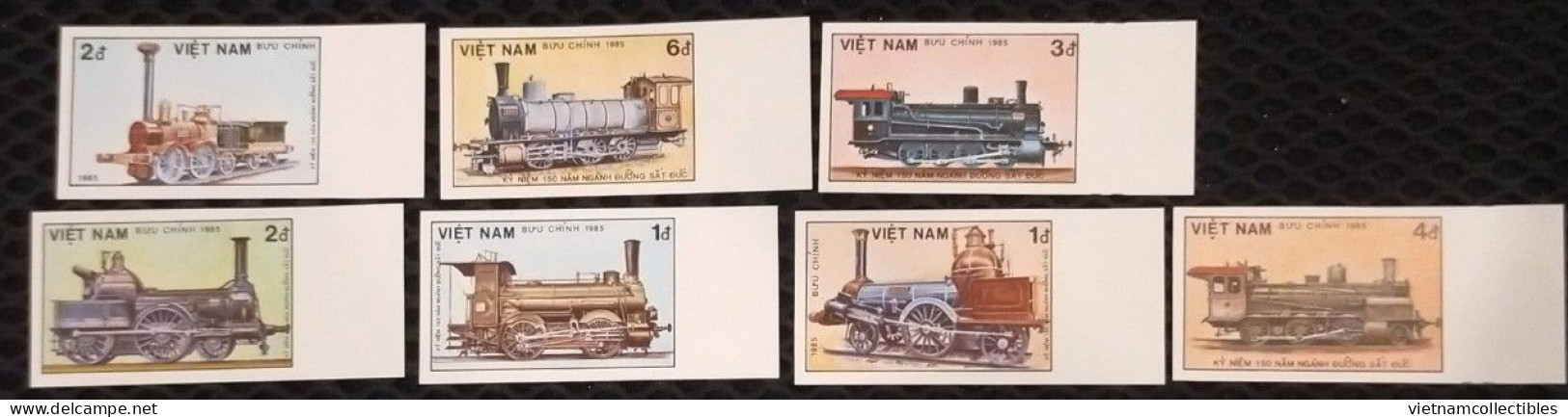 Vietnam Viet Nam MNH TRAIN Imperf Stamps: 150th Ann. Of German Railways 1985 (Ms475) - Vietnam