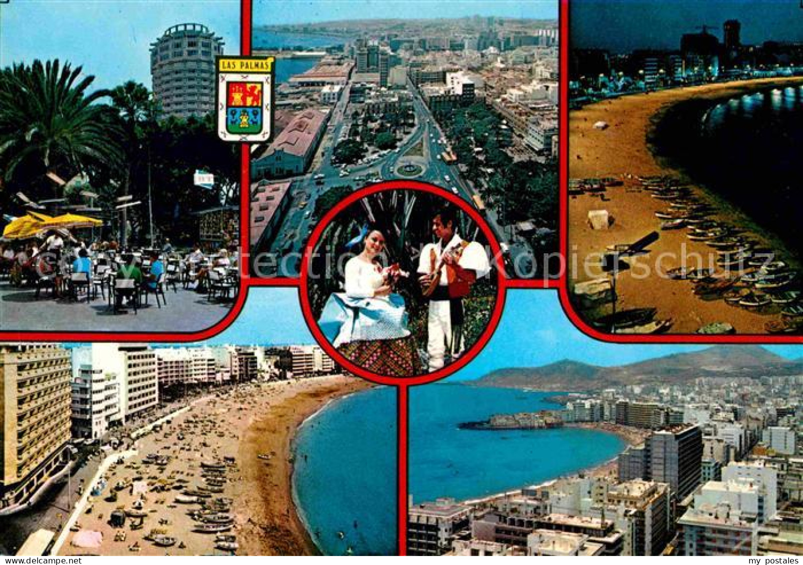 72723099 Las Palmas Gran Canaria Strassencafes Boulevard Strand Hotels Musik Tei - Sonstige & Ohne Zuordnung