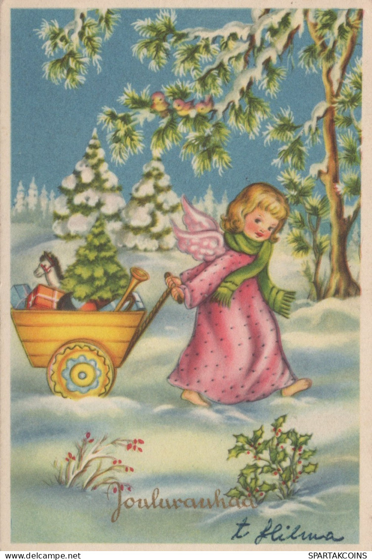 ANGEL CHRISTMAS Holidays Vintage Postcard CPSM #PAH147.A - Engel