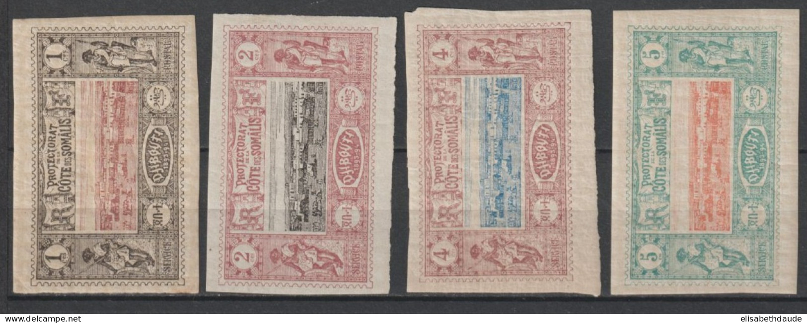 COTE DES SOMALIS - 1894 - YVERT N°6/9 * MH - COTE = 54 EUR. - Ungebraucht