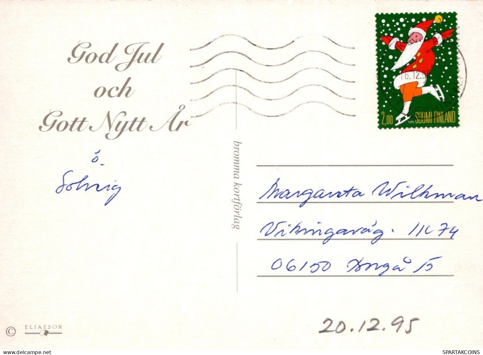 ÁNGEL NAVIDAD Vintage Tarjeta Postal CPSM #PAH070.A - Engel