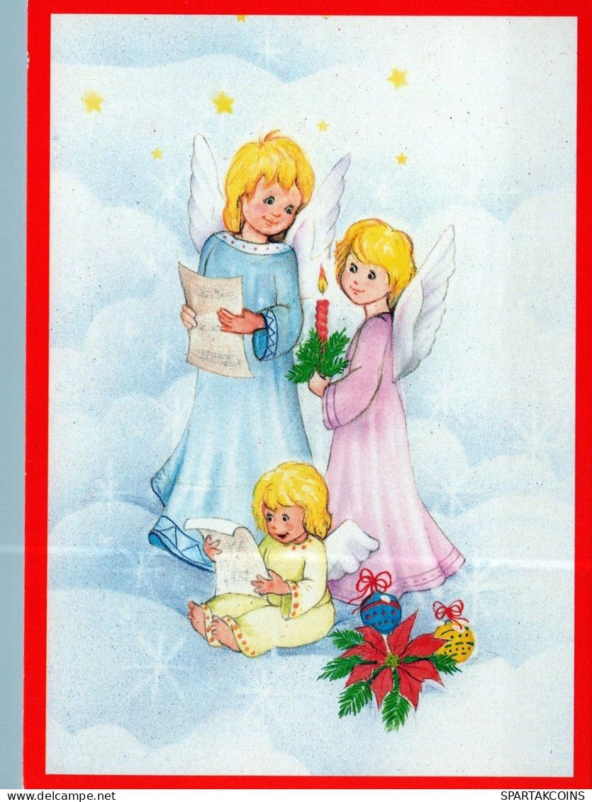 ENGEL WEIHNACHTSFERIEN Feiern & Feste Vintage Ansichtskarte Postkarte CPSM #PAG967.A - Angels