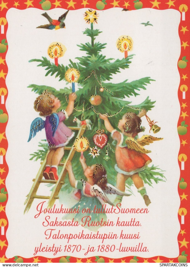 ENGEL WEIHNACHTSFERIEN Feiern & Feste Vintage Ansichtskarte Postkarte CPSM #PAG957.A - Engel