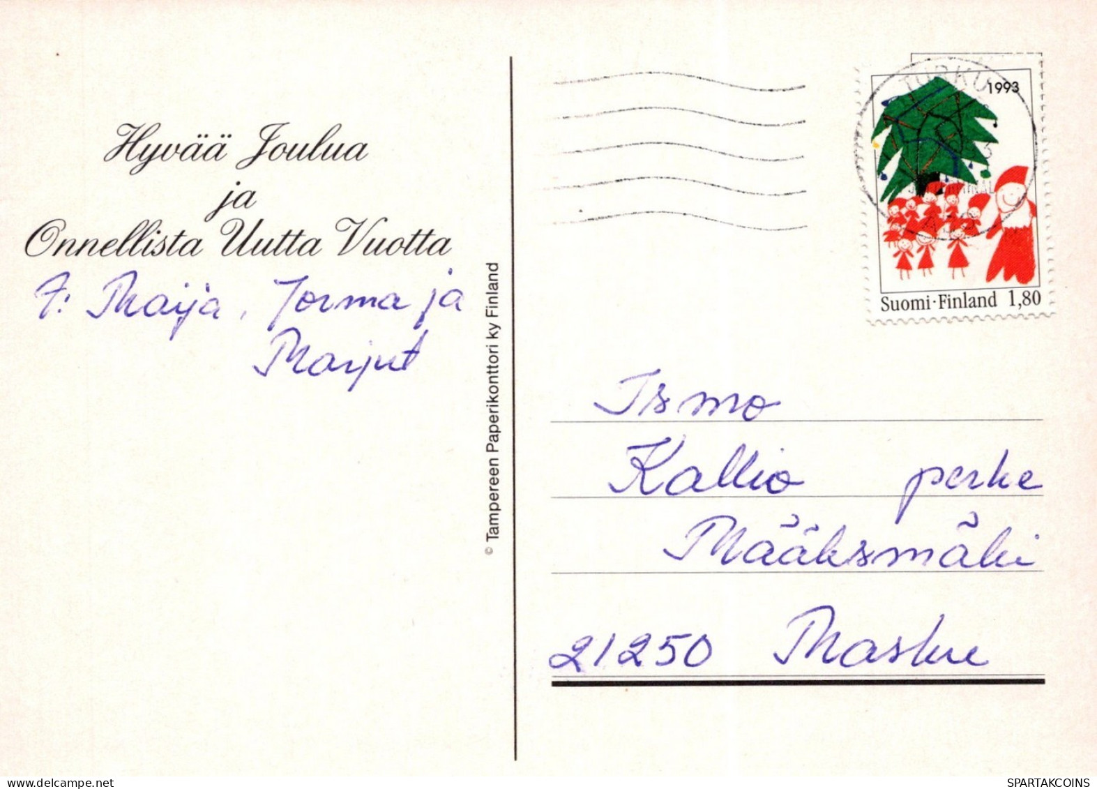 ÁNGEL NAVIDAD Vintage Tarjeta Postal CPSM #PAG919.A - Angels