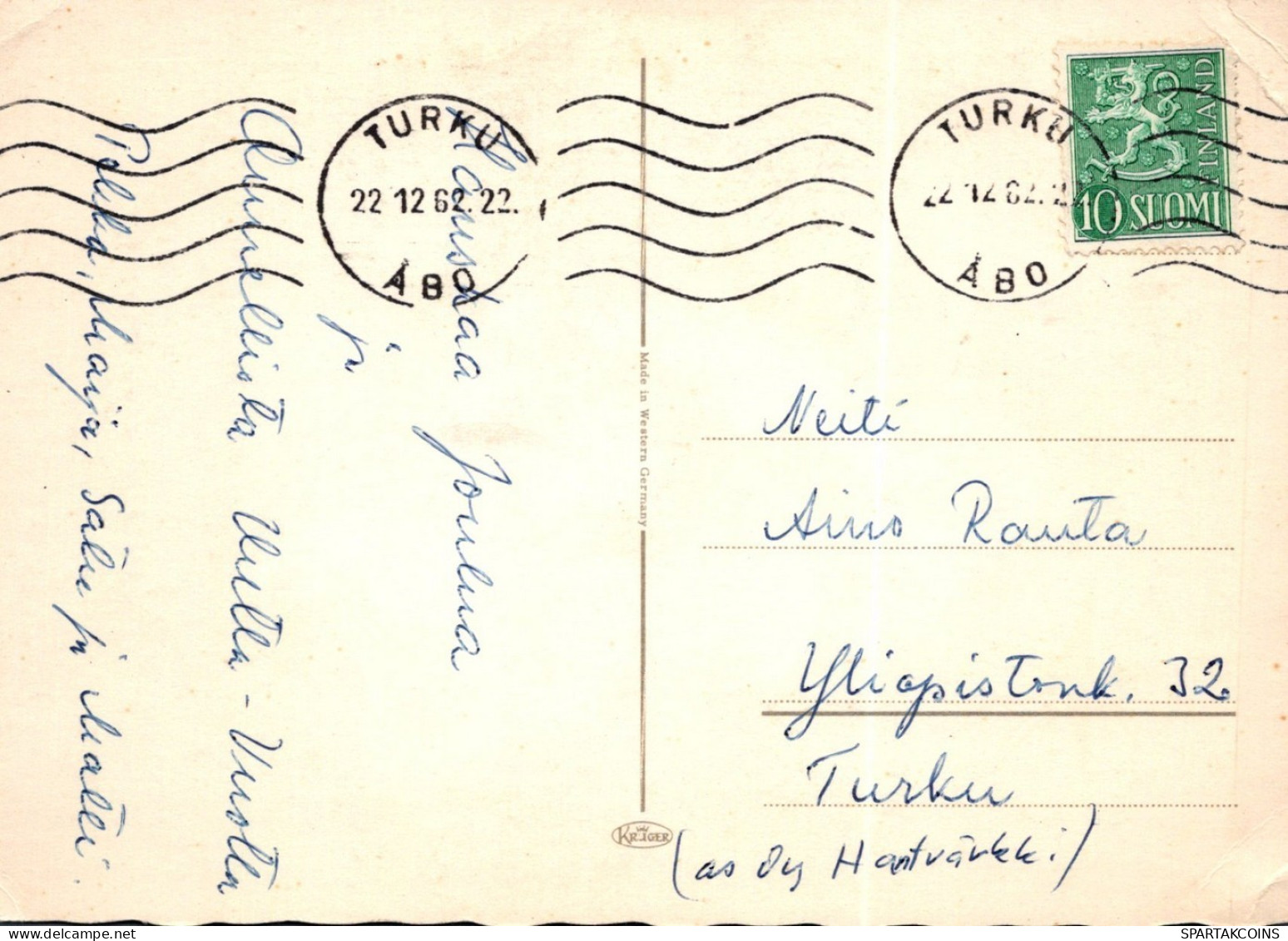 ÁNGEL NAVIDAD Vintage Tarjeta Postal CPSM #PAG934.A - Engel