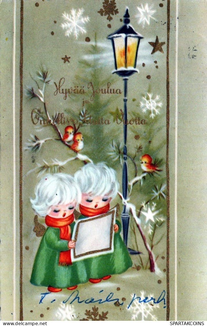 ENGEL WEIHNACHTSFERIEN Vintage Ansichtskarte Postkarte CPSMPF #PAG783.A - Anges