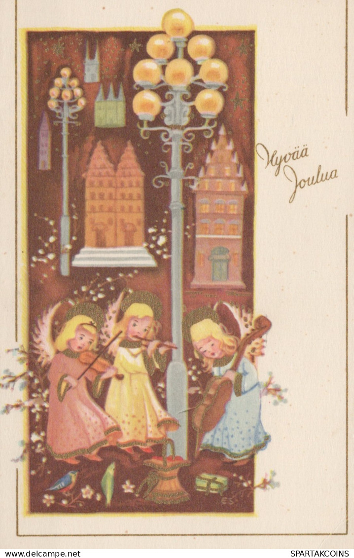 ANGEL CHRISTMAS Holidays Vintage Postcard CPSMPF #PAG743.A - Angels