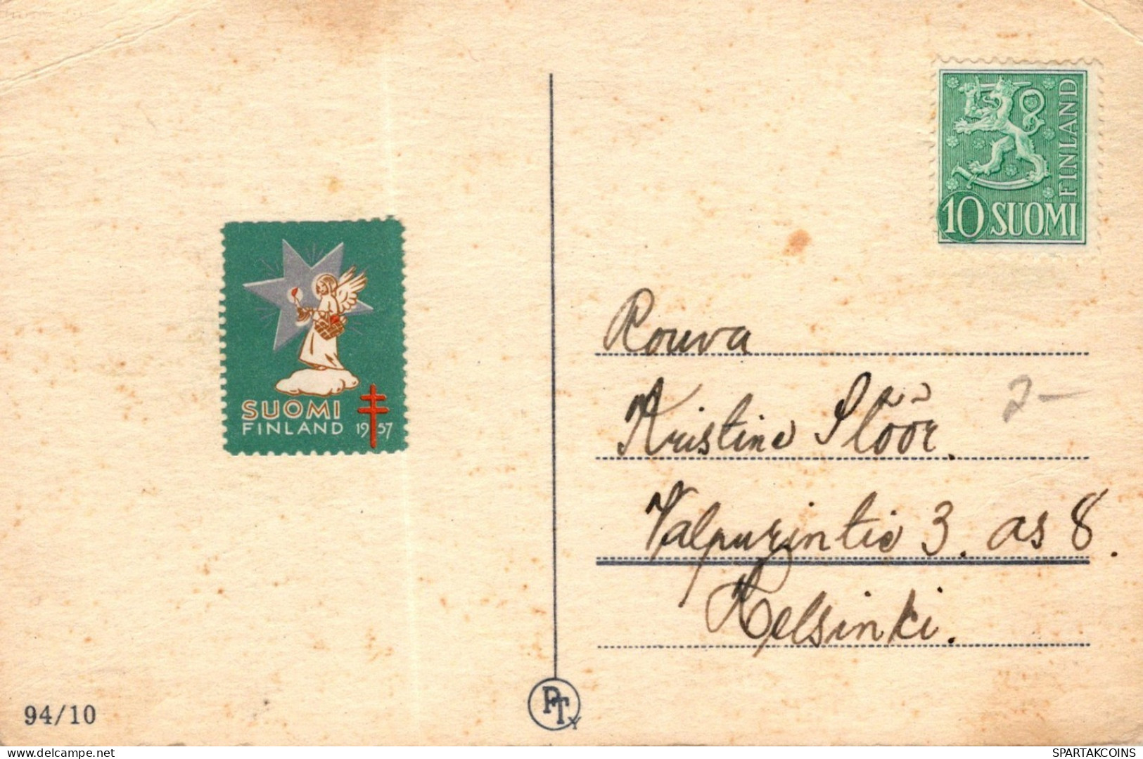 ANGELO Buon Anno Natale Vintage Cartolina CPSMPF #PAG760.A - Anges