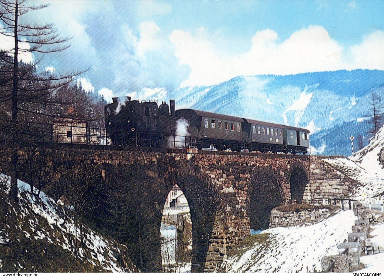 TRENO TRASPORTO FERROVIARIO Vintage Cartolina CPSM #PAA892.A - Treni