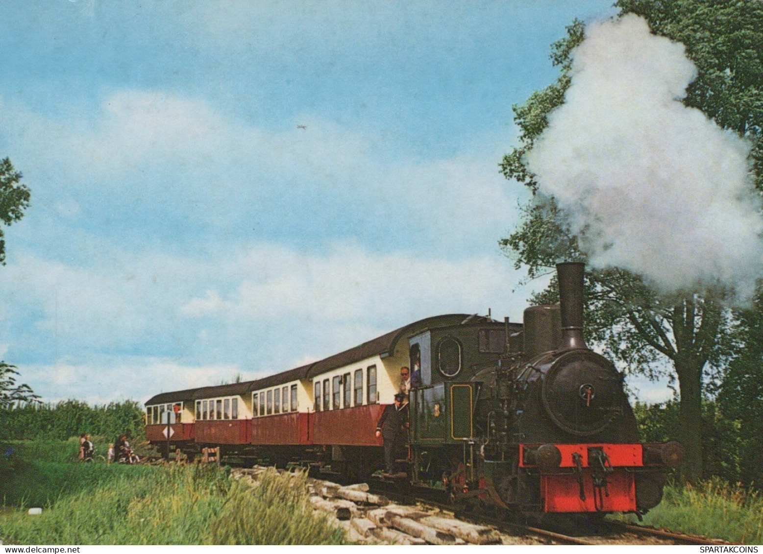 TREN TRANSPORTE Ferroviario Vintage Tarjeta Postal CPSMF #PAA841.A - Treni