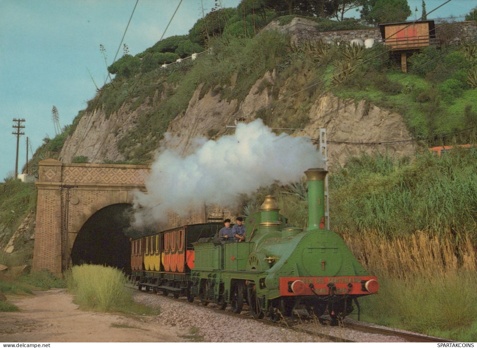 ZUG Schienenverkehr Eisenbahnen Vintage Ansichtskarte Postkarte CPSM #PAA693.A - Trains
