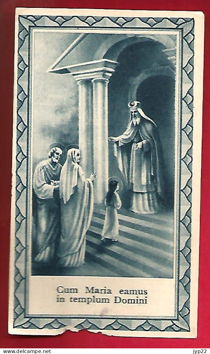 Image Pieuse Cum Maria Eamus In Templum Domini - Mes De Les Flors - Espagnol - Est. La Milagrosa Alt DeS. Pere N° 3 - Images Religieuses