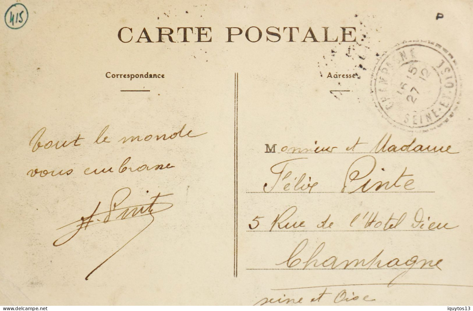 CPA. [75] > PARIS > N° 533 - RUE REBERVAL - Belle Animation - 1908 - TBE - Distretto: 19