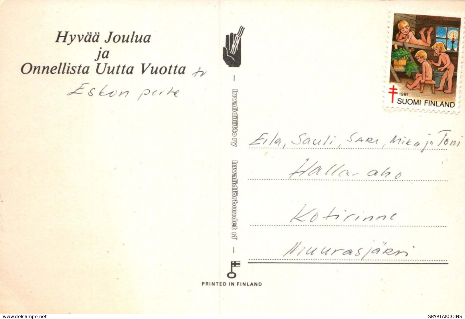 PAPÁ NOEL Feliz Año Navidad Vintage Tarjeta Postal CPSM #PAU572.A - Kerstman