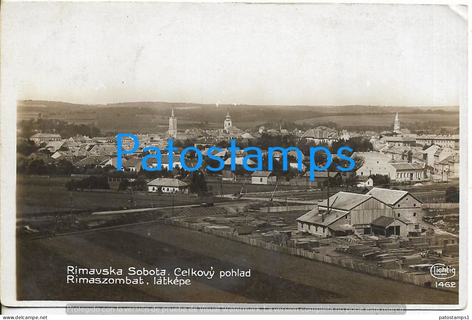 229005 CZECH SLOVAKIA RIMAVSKA SOBOTA VIEW PANORAMA CIRCULATED TO HUNGARY POSTAL POSTCARD - Slovakia