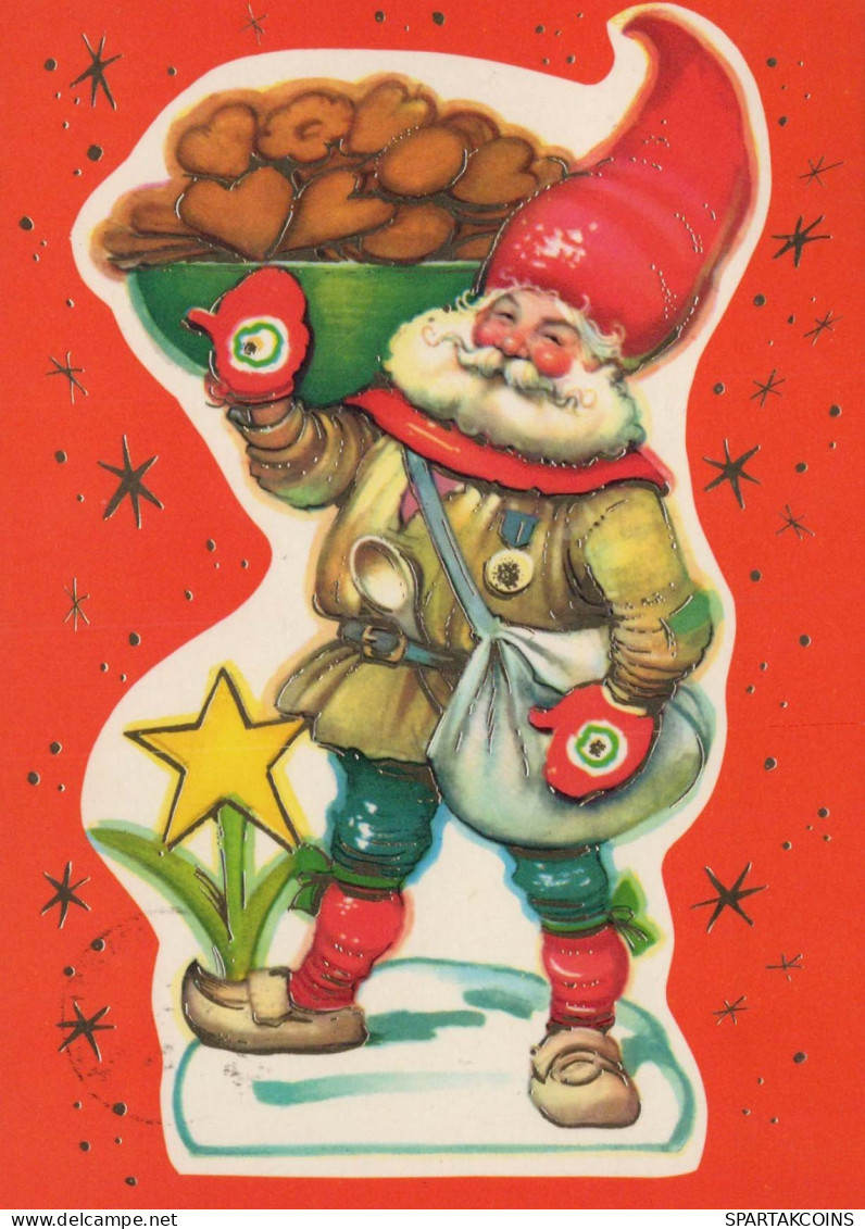 PAPÁ NOEL Feliz Año Navidad Vintage Tarjeta Postal CPSM #PAU567.A - Kerstman