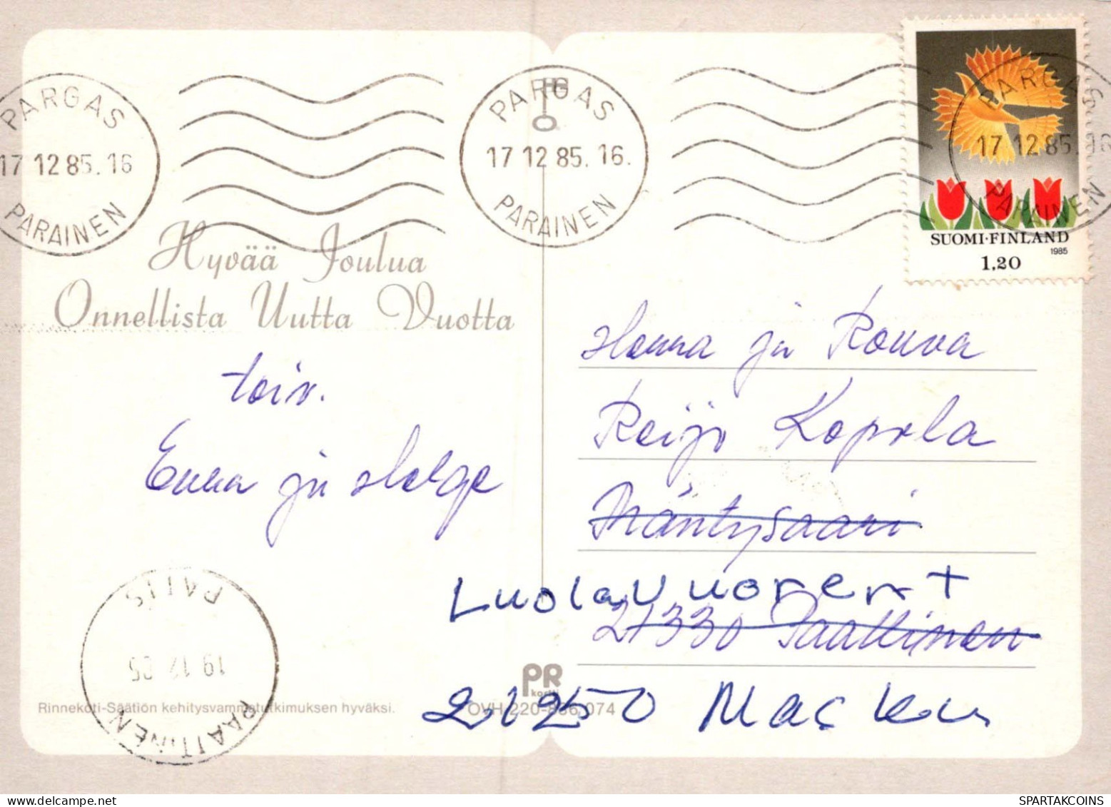 PAPÁ NOEL Feliz Año Navidad Vintage Tarjeta Postal CPSM #PAU567.A - Kerstman