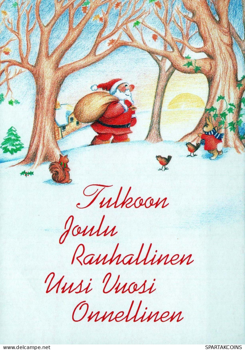 PAPÁ NOEL Feliz Año Navidad Vintage Tarjeta Postal CPSM #PAU557.A - Kerstman