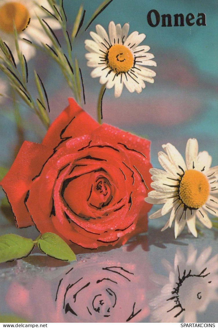 FIORI Vintage Cartolina CPSM #PAS306.A - Flowers