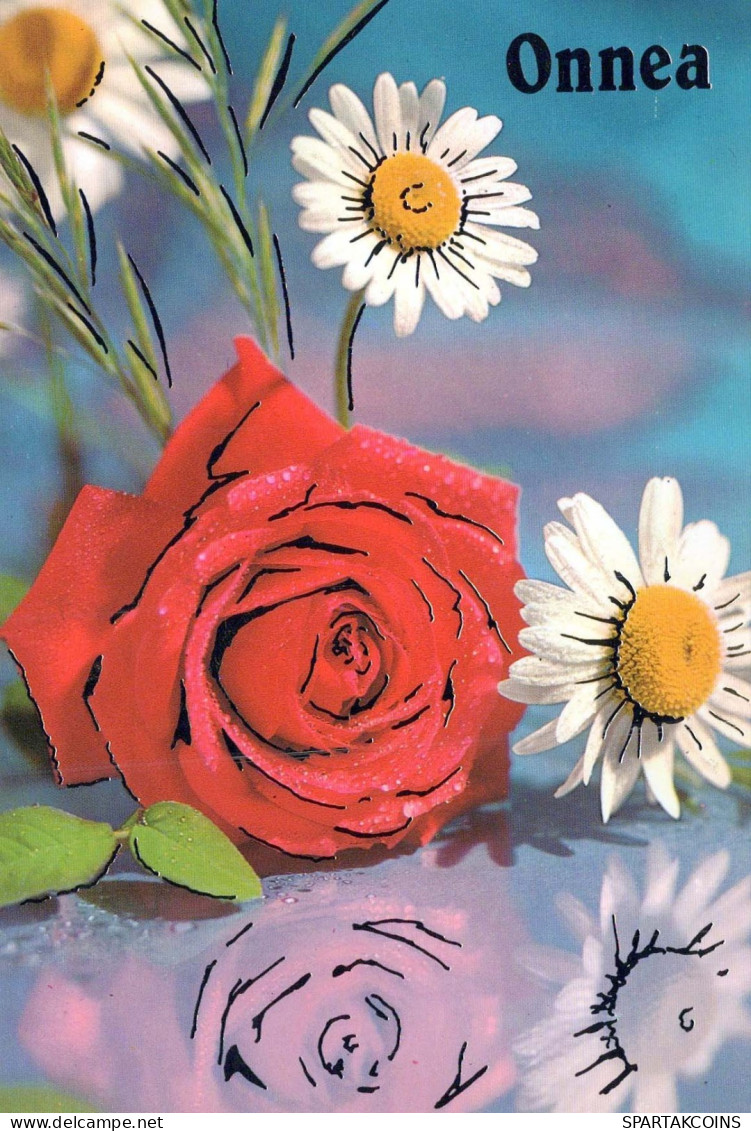 FIORI Vintage Cartolina CPSM #PAS306.A - Flowers