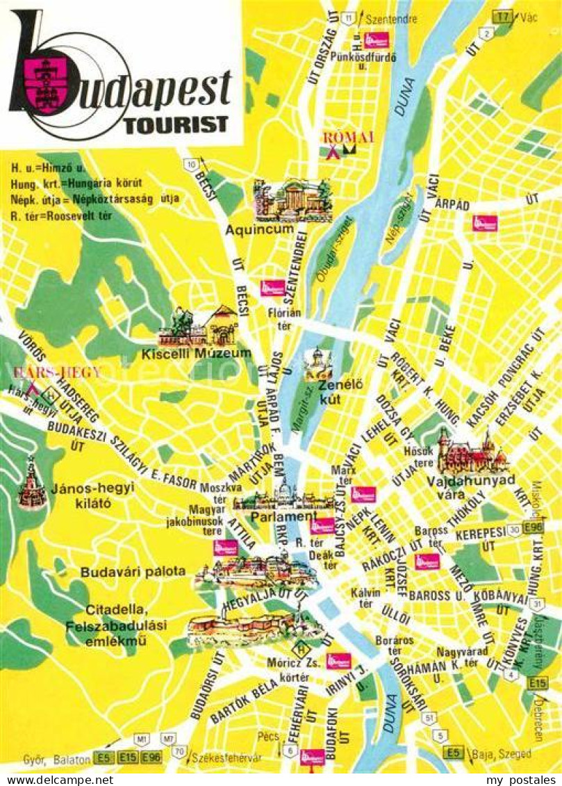 72722971 Budapest Budapest Tourist Irodaink Bueros Hotels Camping Stadtplan Buda - Ungarn