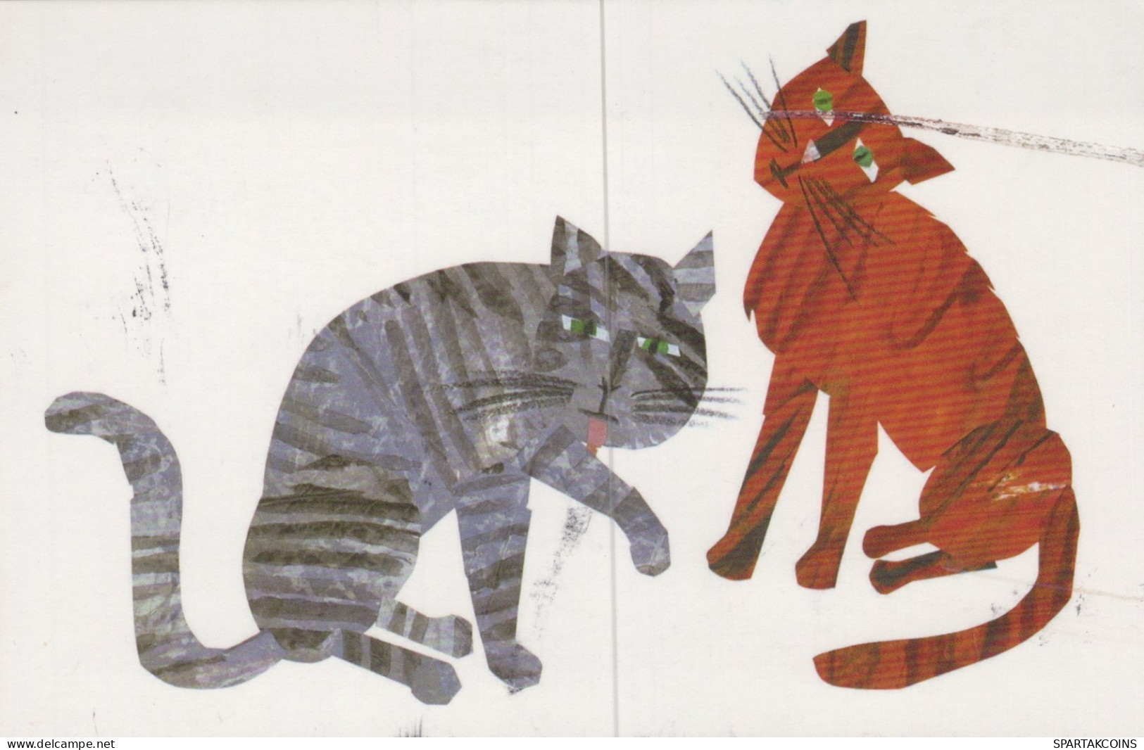 KATZE MIEZEKATZE Tier Vintage Ansichtskarte Postkarte CPSM #PAM345.A - Gatos