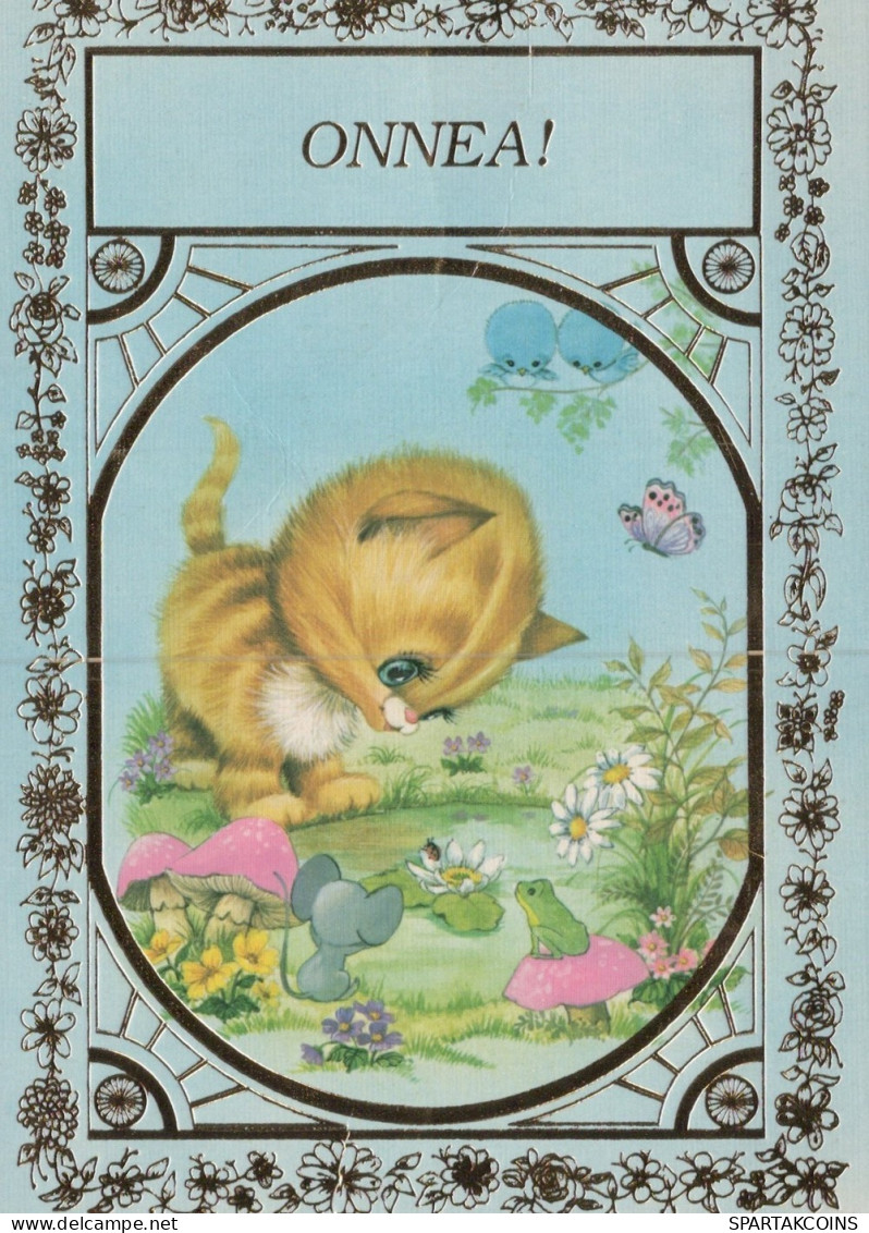 GATO GATITO Animales Vintage Tarjeta Postal CPSM #PAM147.A - Cats