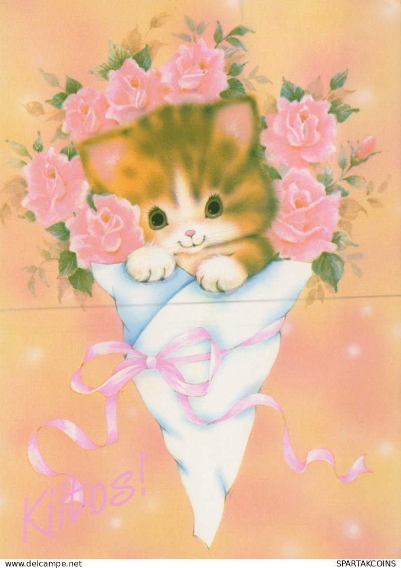 CAT KITTY Animals Vintage Postcard CPSM #PAM091.A - Gatos