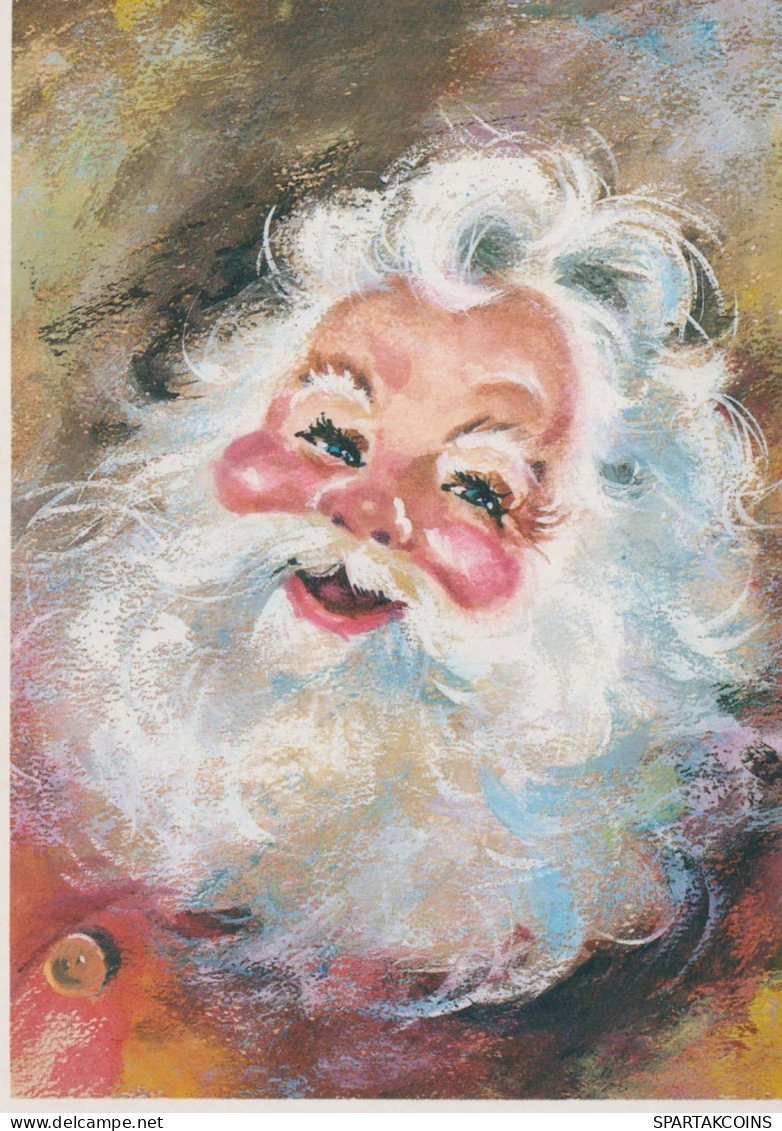 BABBO NATALE Buon Anno Natale Vintage Cartolina CPSM #PBL060.A - Santa Claus