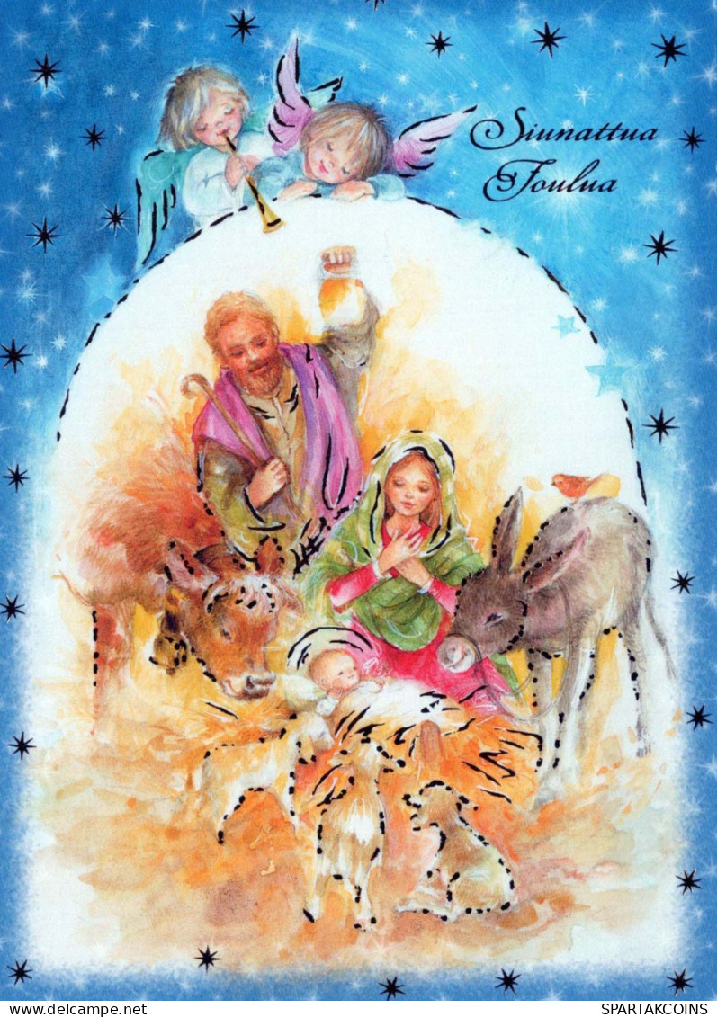 Jungfrau Maria Madonna Jesuskind Weihnachten Religion Vintage Ansichtskarte Postkarte CPSM #PBB966.A - Maagd Maria En Madonnas