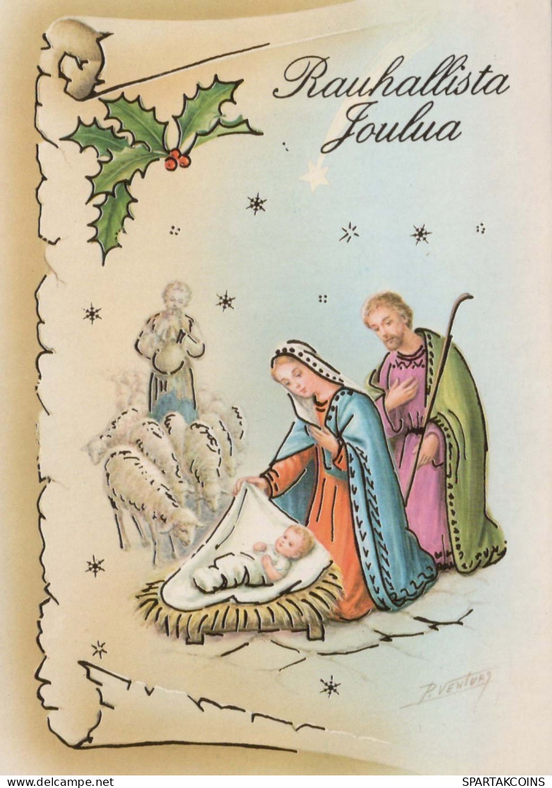 Virgen Mary Madonna Baby JESUS Christmas Religion Vintage Postcard CPSM #PBB872.A - Maagd Maria En Madonnas