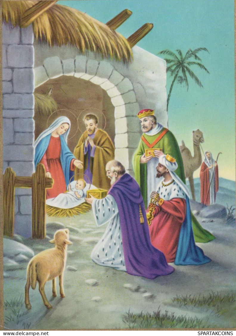 Jungfrau Maria Madonna Jesuskind Weihnachten Religion Vintage Ansichtskarte Postkarte CPSM #PBB741.A - Vierge Marie & Madones