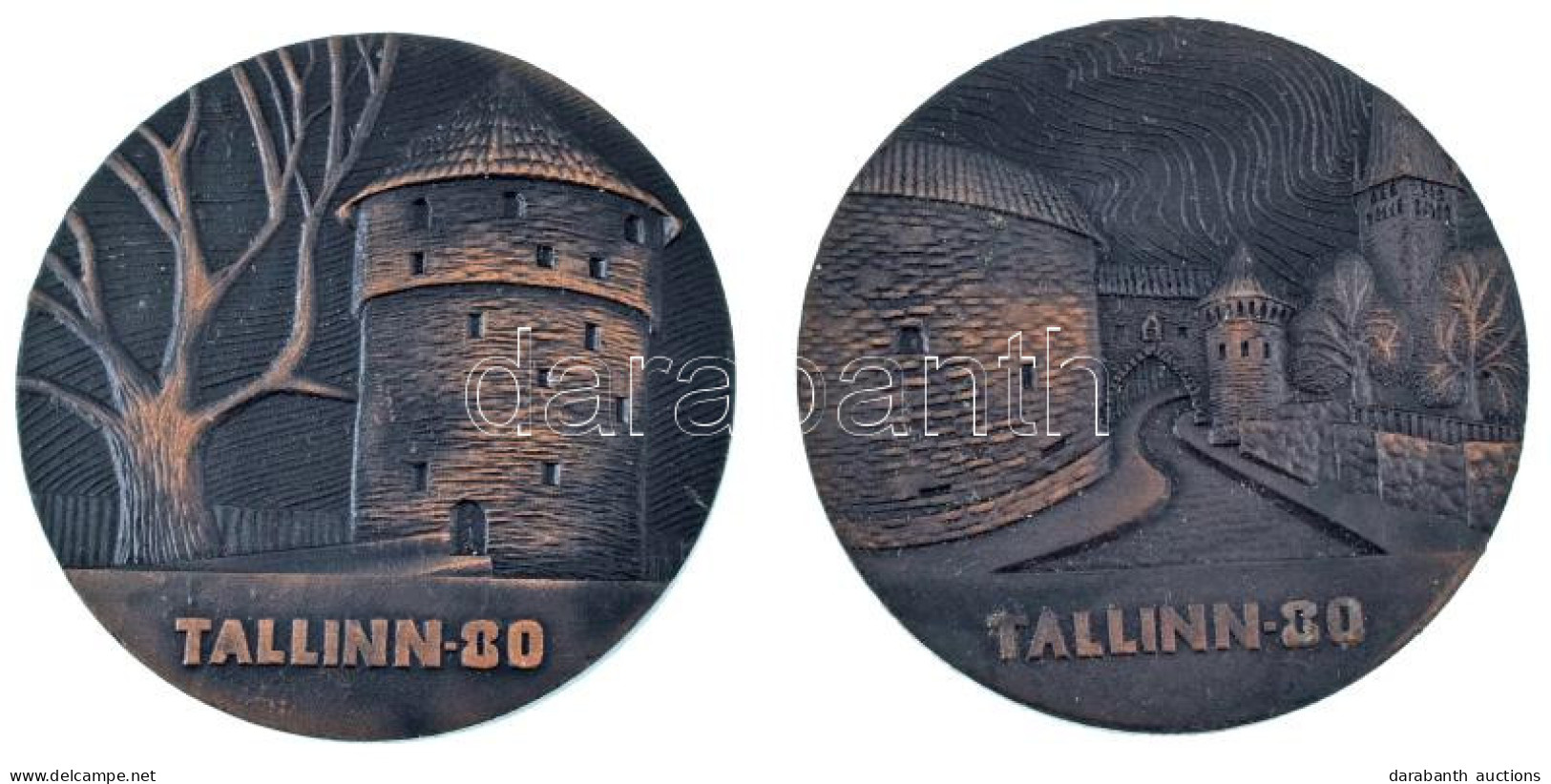 Észtország 1980. "Tallinn - XXII. Nyári Olimpiai Játékok - Vitorlás Regatta" Bronz Emlékérmek (2xklf) Mindkettő Műanyag  - Unclassified