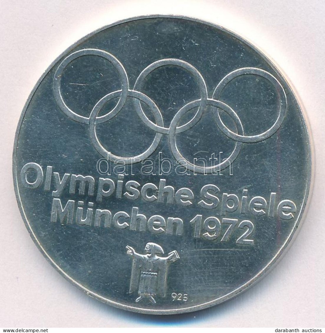 NSZK 1972. "Olympische Spiele München (Olimpiai Játékok München)" Jelzett Ag Emlékérem (27,86g/0.925/40mm) T:XF FRG 1972 - Unclassified