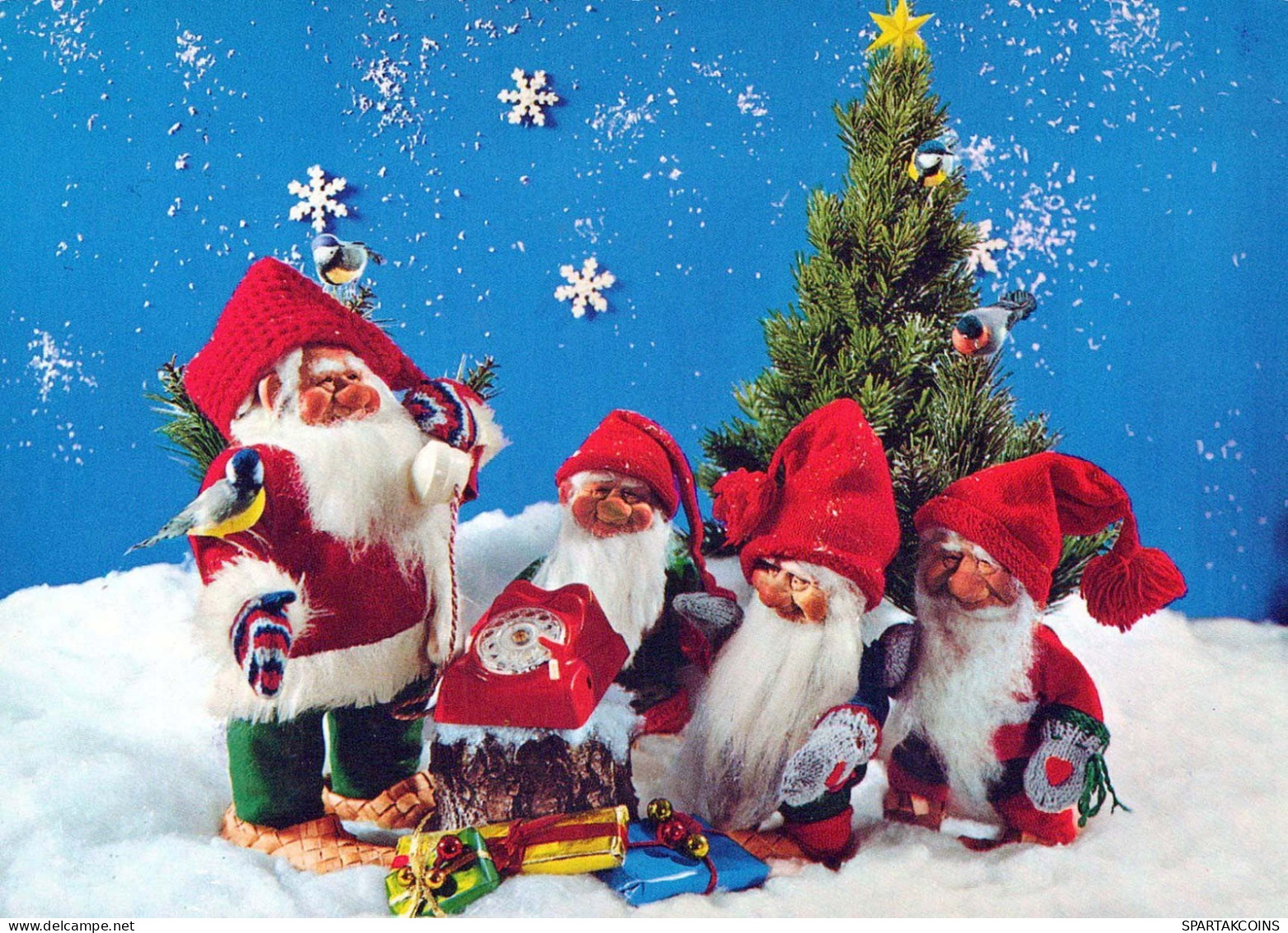 SANTA CLAUS Happy New Year Christmas Vintage Postcard CPSM #PBB012.A - Santa Claus