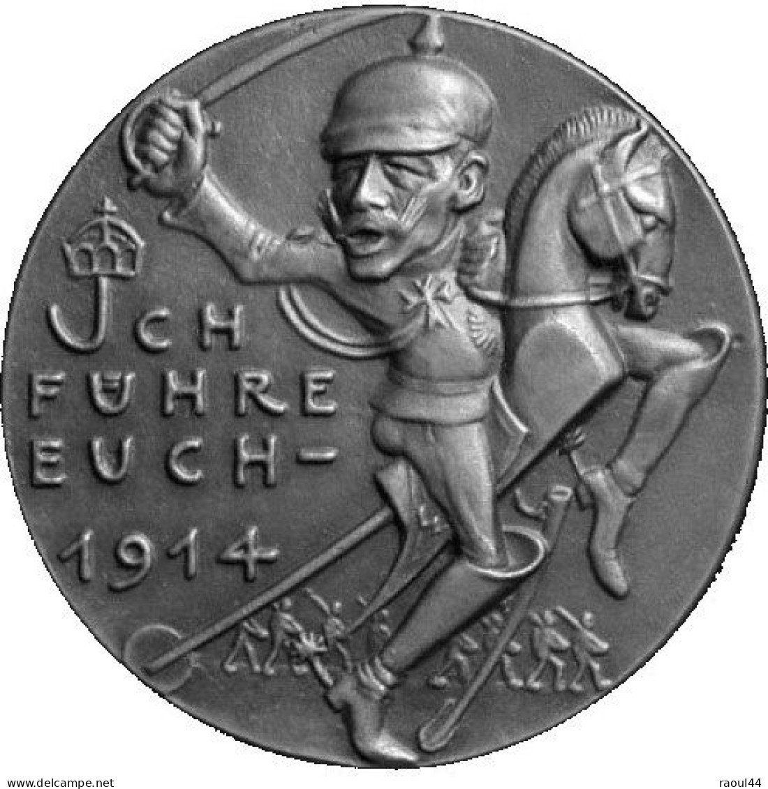 Wilhelm II - 1919,  Médaille Satirique - 1914-18