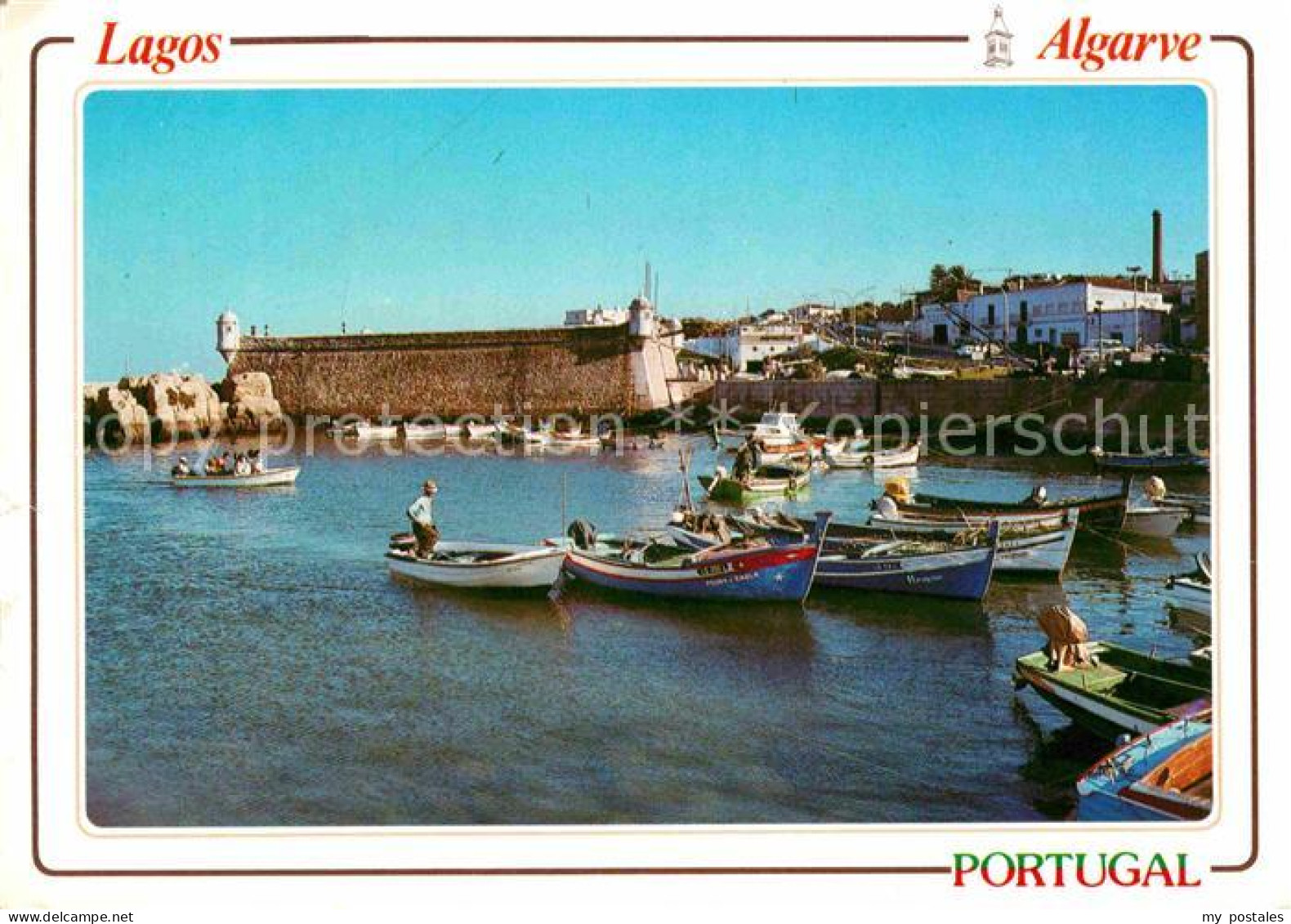 72722052 Lagos Algarve Portugal Hafen Fischerboote Festung Stadtmauer  - Autres & Non Classés