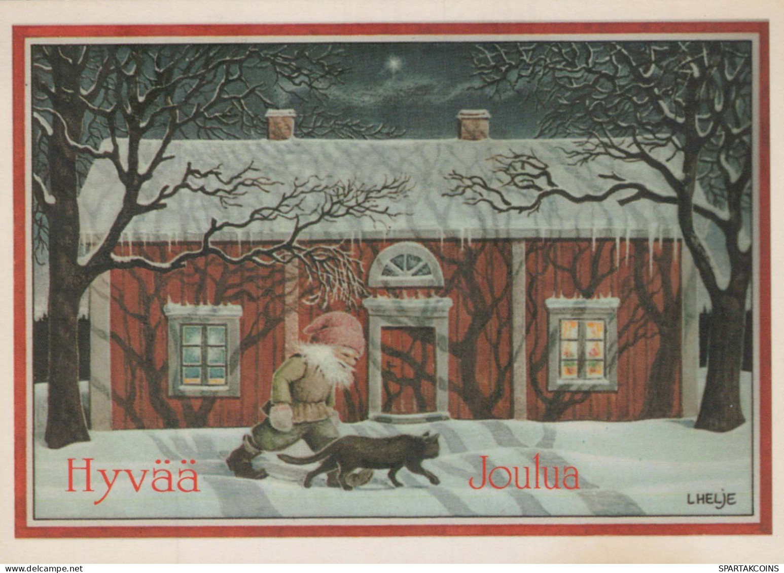 PÈRE NOËL Bonne Année Noël GNOME Vintage Carte Postale CPSM #PAY972.A - Santa Claus