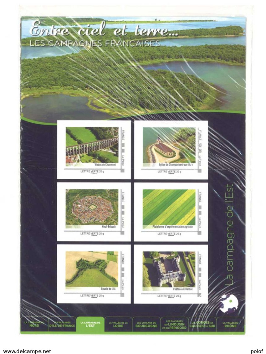 COLLECTOR - Entre Ciel Et Terre - Les Campagnes Fses - 10 Timbres Autocollants - (Lettre Verte)  Sous Blister  (C 103) - Collectors