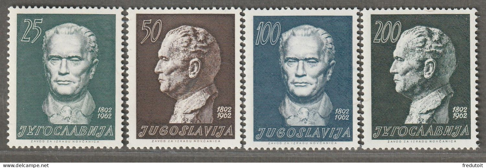 YOUGOSLAVIE- N°901/4 ** (1962) Maréchal Tito - Unused Stamps