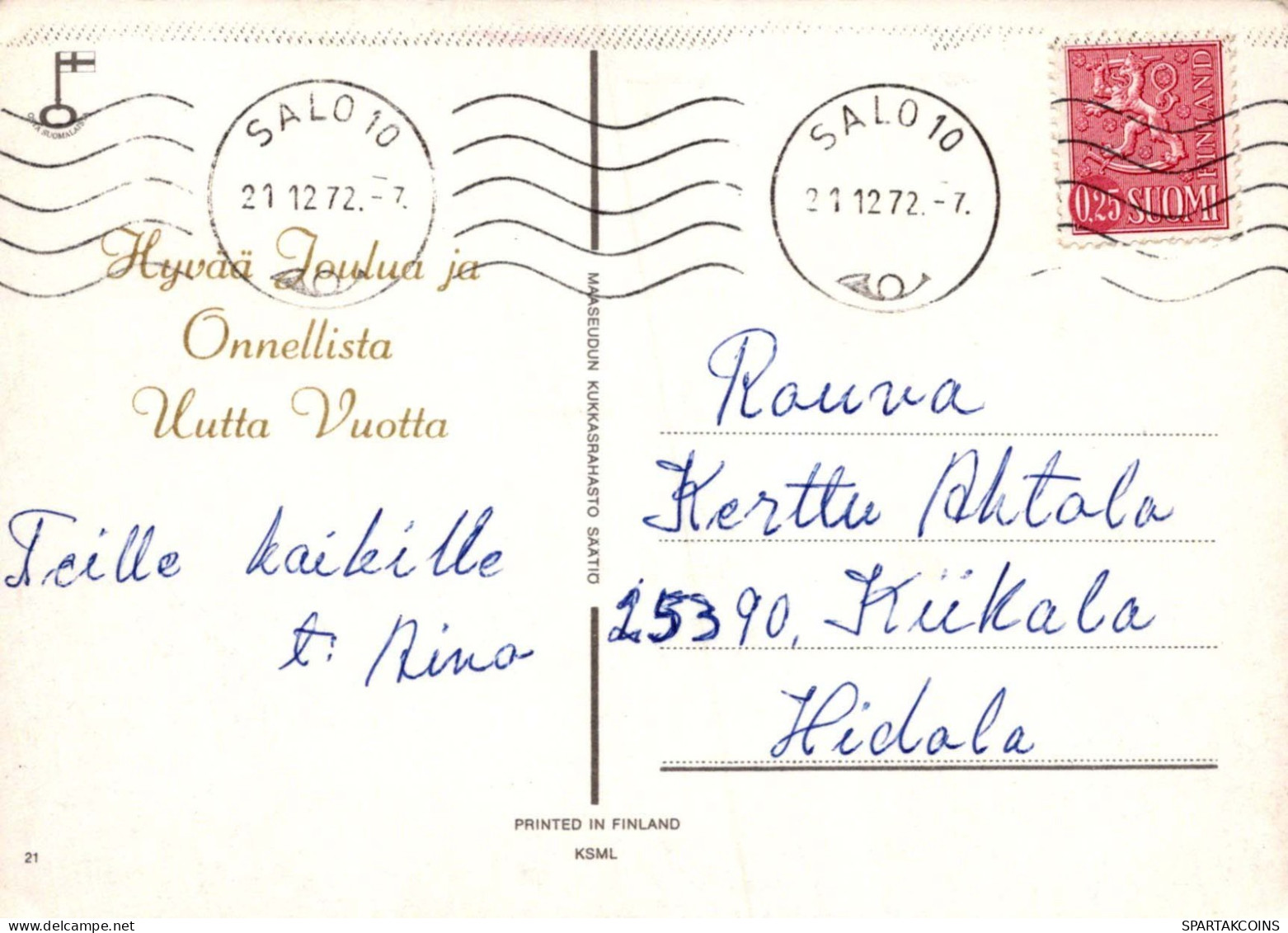 Feliz Año Navidad VELA Vintage Tarjeta Postal CPSM #PAW154.A - Neujahr