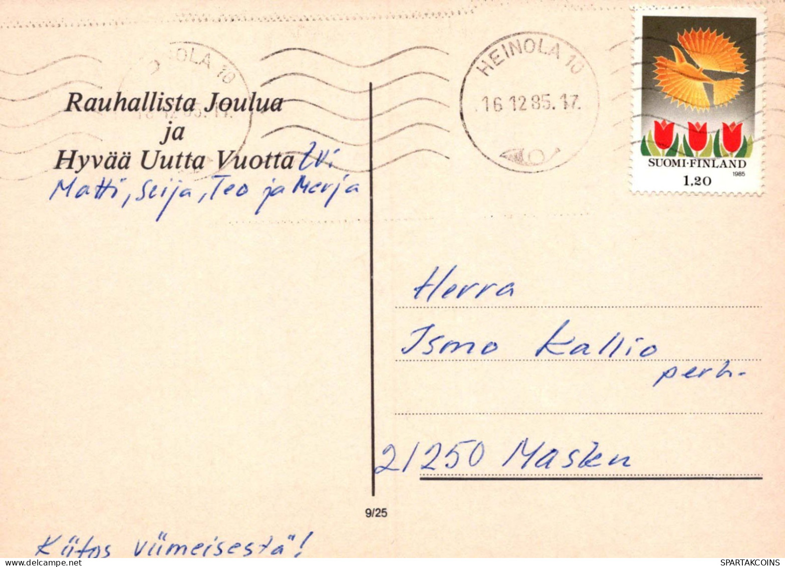 Feliz Año Navidad VELA Vintage Tarjeta Postal CPSM #PAV918.A - Neujahr