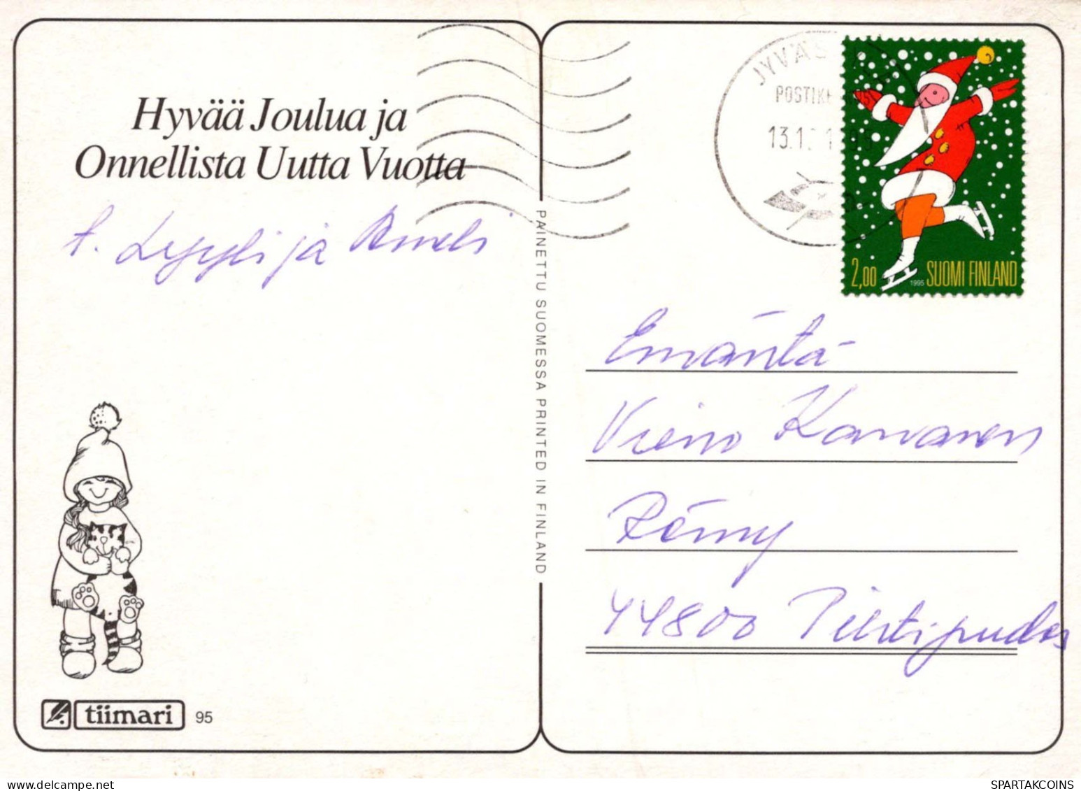 Feliz Año Navidad VELA Vintage Tarjeta Postal CPSM #PAV923.A - Neujahr
