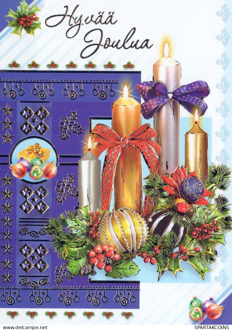 Feliz Año Navidad VELA Vintage Tarjeta Postal CPSM #PAV843.A - Neujahr