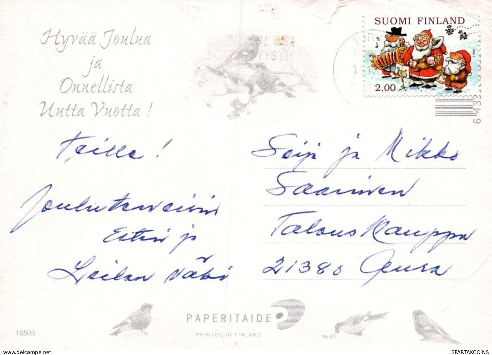 Feliz Año Navidad VELA Vintage Tarjeta Postal CPSM #PAV593.A - Neujahr