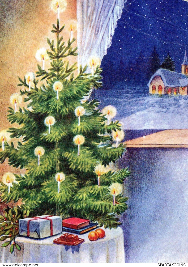 Feliz Año Navidad VELA Vintage Tarjeta Postal CPSM #PAV193.A - Neujahr