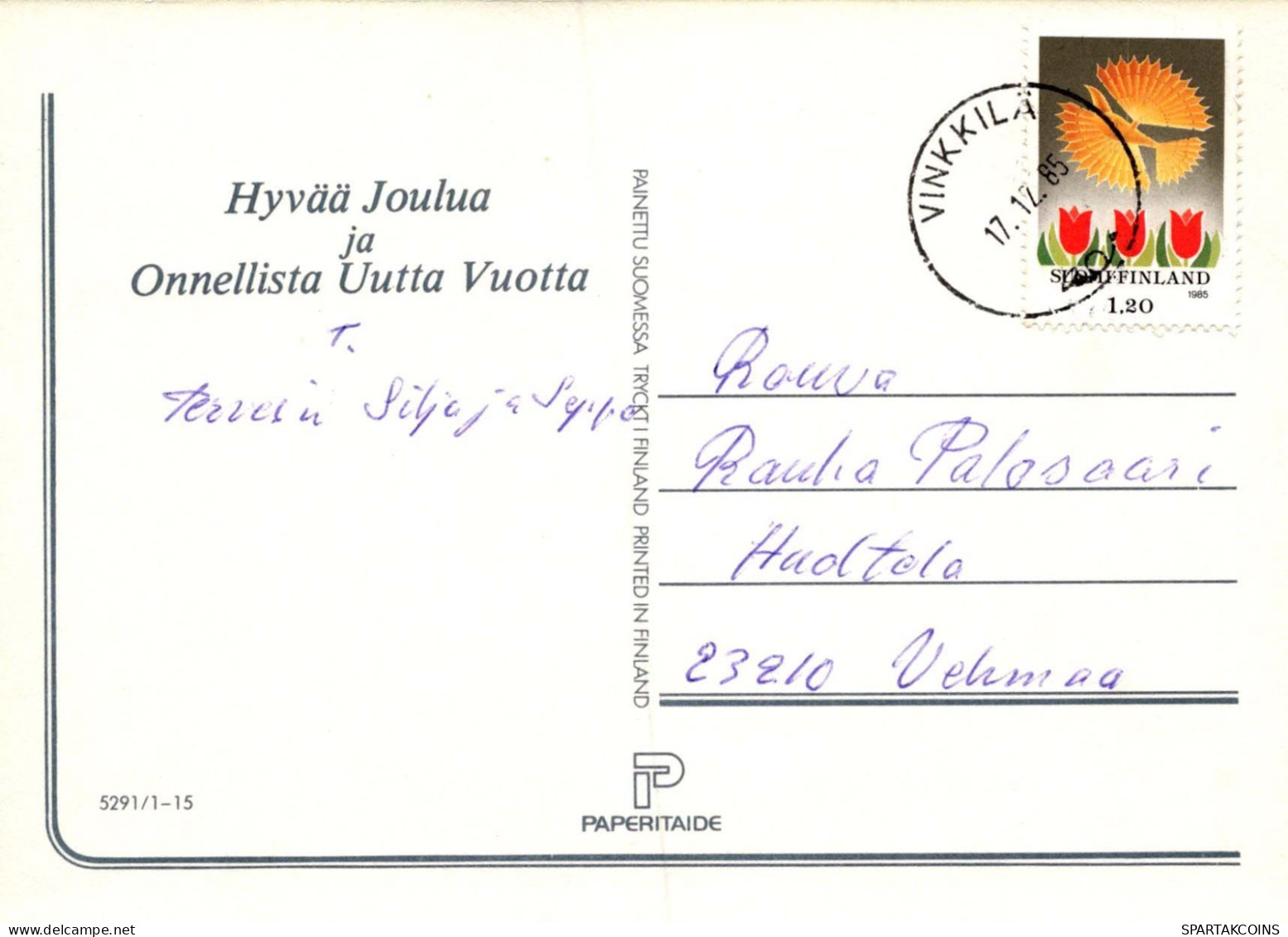 Feliz Año Navidad VELA Vintage Tarjeta Postal CPSM #PAV313.A - Neujahr