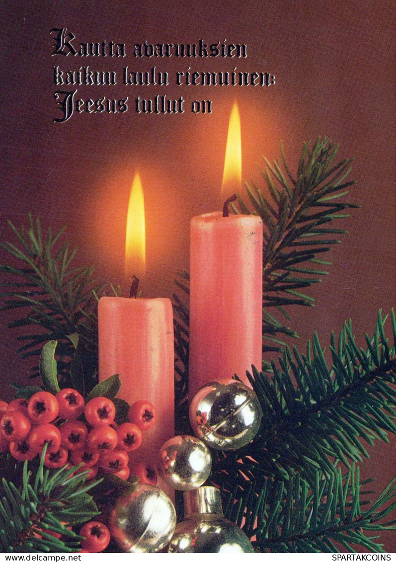 Feliz Año Navidad VELA Vintage Tarjeta Postal CPSM #PAV313.A - Neujahr